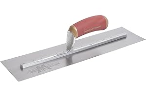 MARSHALLTOWN The Premier Line PB64D 14-Inch by 4-Inch PermaShape Carbon Steel Finishing Trowel with CurvedDuraSoft Handle
