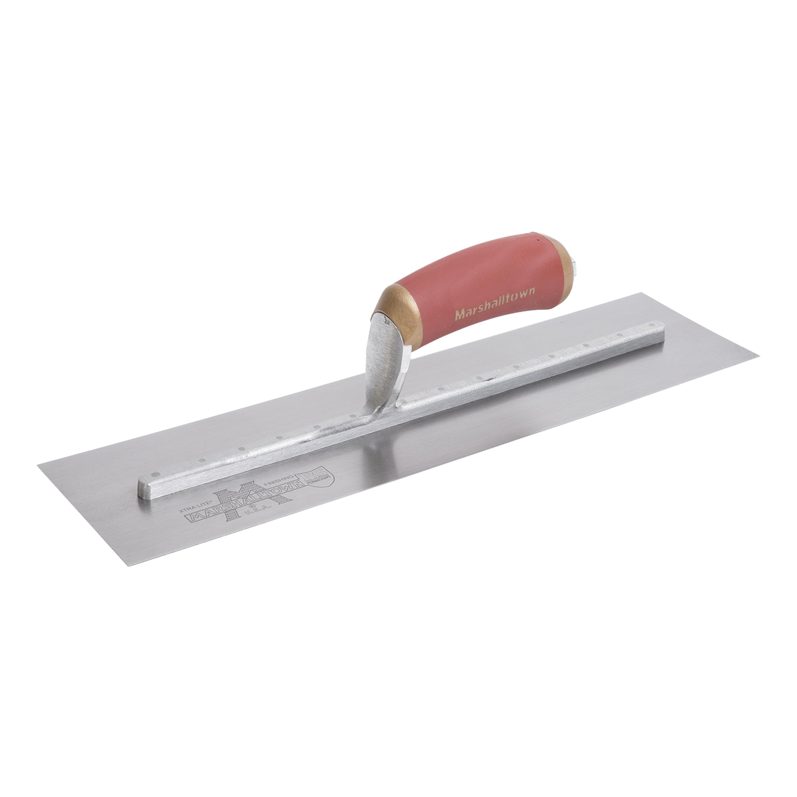 MARSHALLTOWN PermaShape Finishing Trowels, DuraSoft Handle Material, 76mm Width, 356mm Length, High Carbon Steel Blade Material, Broken-in Style, Made in The USA, PB57D