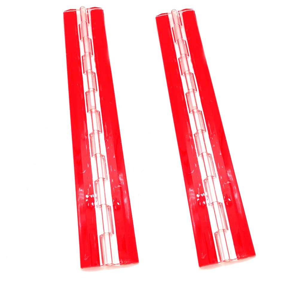 KAFENDA 12" Acrylic Piano Hinge, 2pcs, Clear, Polished, Simple, Plastic