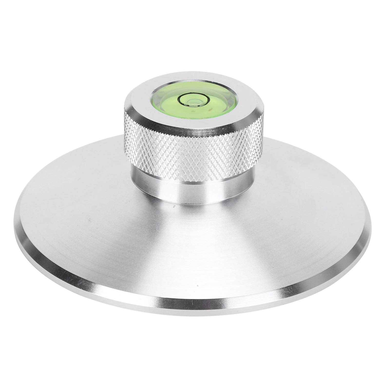Record Stabilizer, Aluminium Alloy Turntable Disc Clamp Weight Stabilizer, Compact and Portable, Suitable for LP Player Record(Silver)