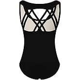 Phineein Girls Sleeveless Ballet Gymnastics Leotards - Kids Athletic Crisscross Back Dancewear Unitards