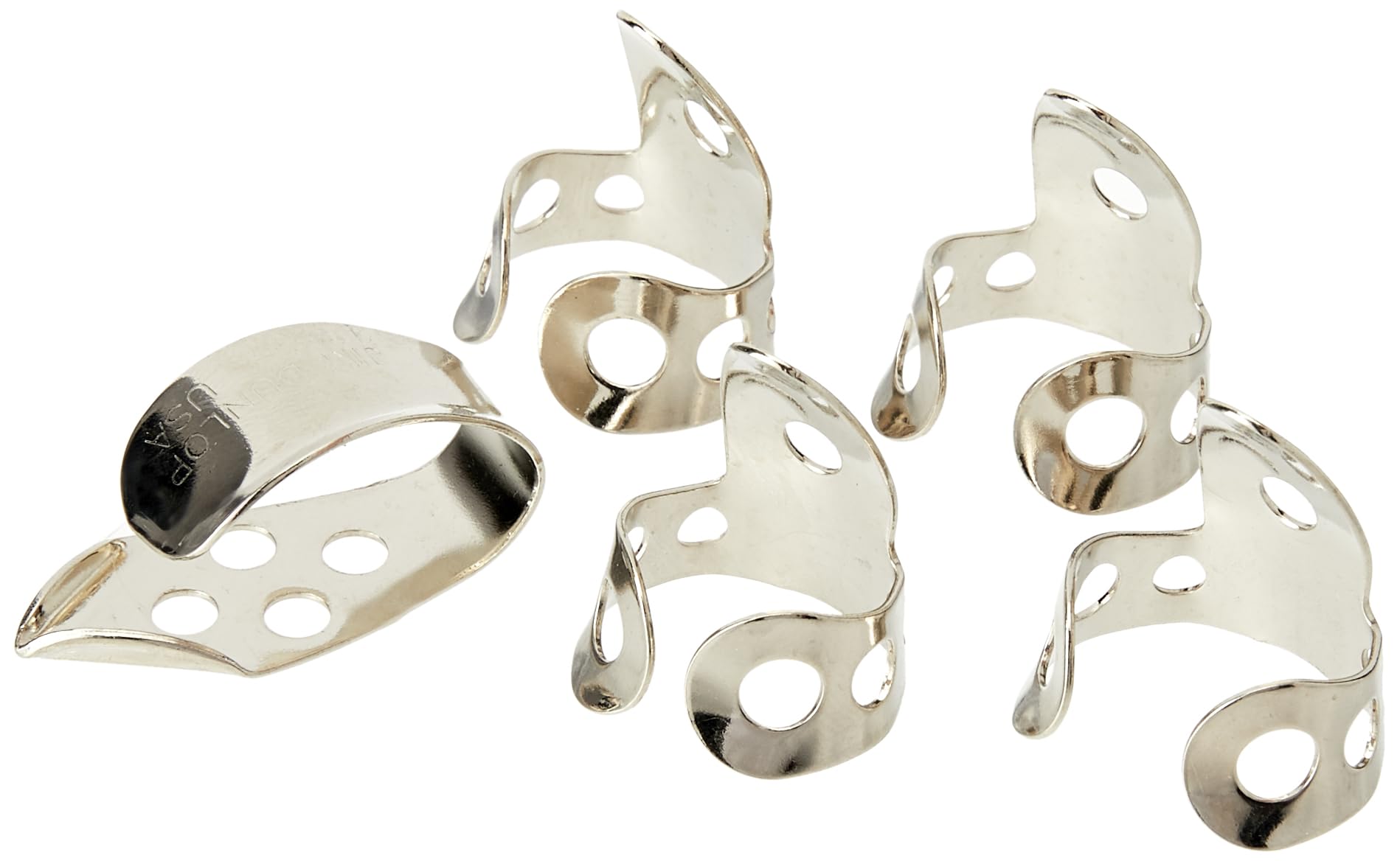 Jim Dunlop 33P.025 Nickel Silver Finger and Thumbpick Player Pack (Pack of 5)