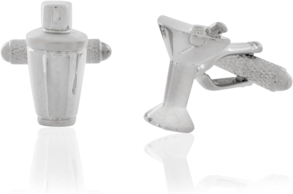 Martini Cocktail Glass & Shaker Cufflinks