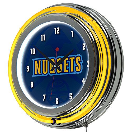Trademark Gameroom NBA1400-DN2 NBA Chrome Double Rung Neon Clock - Fade
- Denver Nuggets