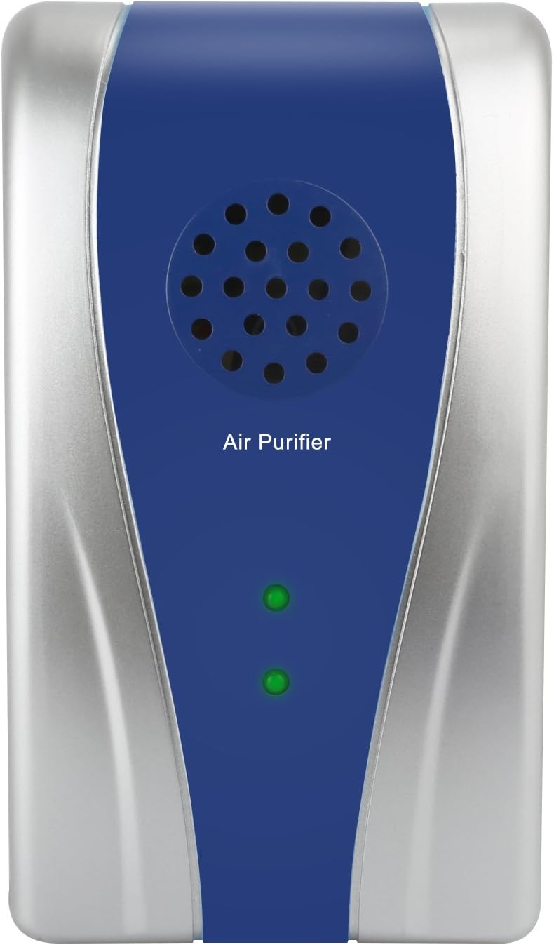 SZMG Mouse Sized Plug In Ionizer Air Purifier Air Freshener with Electricity Saving Voltage Stabilizing Surge Protect Function, No Ozone, Home Office Indoor Use