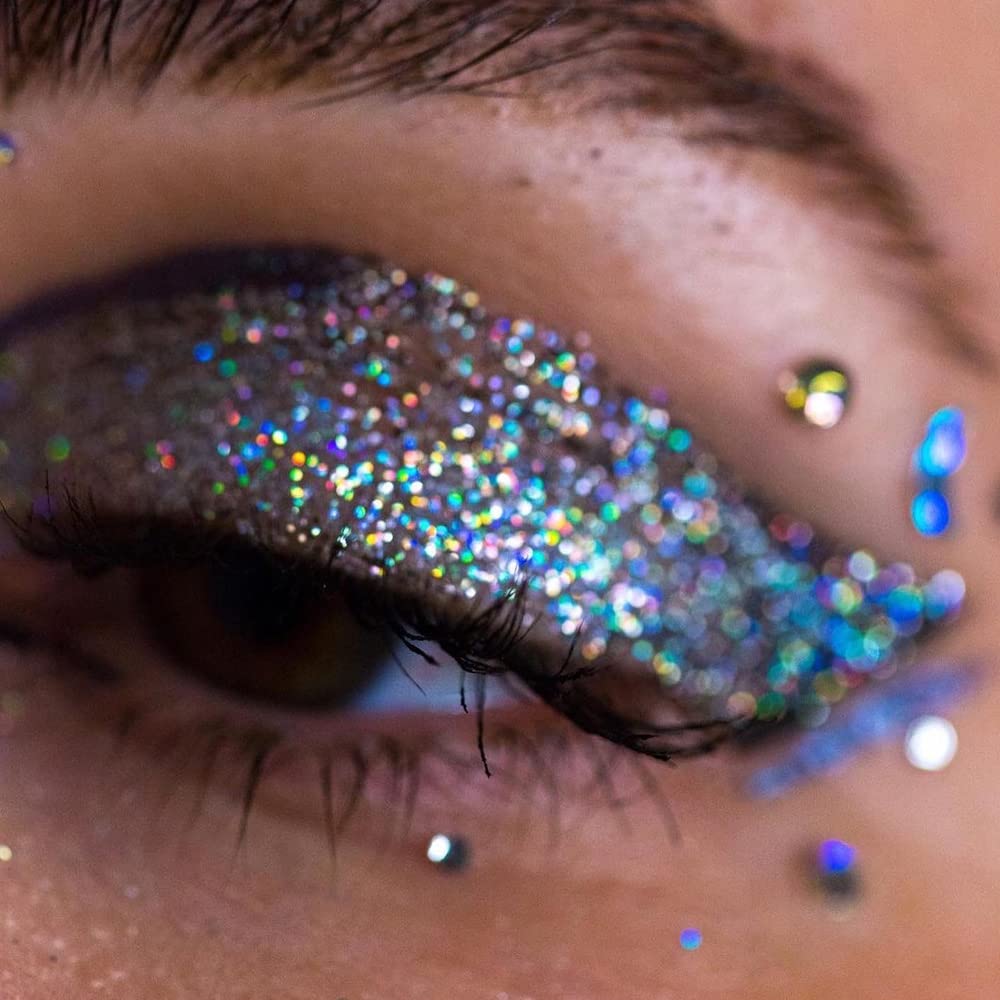 FIXY Biodegradable Loose Glitter - Ultra Fine Cosmetic Eyeshadow Glitter, Face, Hair, Body & Crafts - Set of 7 Stunning, High Pigment Colors - Handmade in California