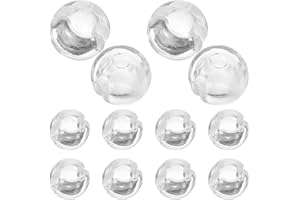 Luxshiny Bead Chain Crimp Stop 12pcs Window Lock Stops Curtains Ball Bead Chains Roller Shades Clear Beaded Chain Stop Vertic