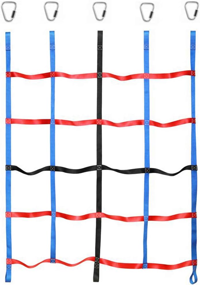 Climbing Cargo Net, Outdoor Indoor Playground Ninja Net for Obstacle Course, Play Set, Swing Set, Ninja Line: Kitchen & Dining