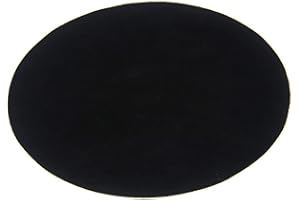 Beaulegan Repair Patches - 4 PCS Elbow Knee Iron-on Velvet Patches, Oval & Black