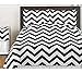 Sweet Jojo Designs Black and White Chevron Collection Zig Zag Window Valance