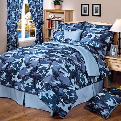Amazon Com Blue Camouflage Bedding Complete Set Full Home