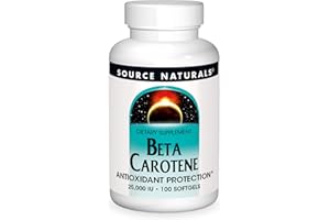 Source Naturals Beta Carotene 25000 iu Antioxidant Protection - Converted by Body to Vitamin A - 100 Softgels
