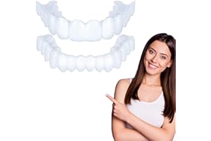 Jasinber Fake Teeth,2 PCS Dentures Teeth for Women and Men, Veneers for Temporary Teeth Restoration,Nature and Comfortable, Protect Your Teeth and Regain Confident Smile-3