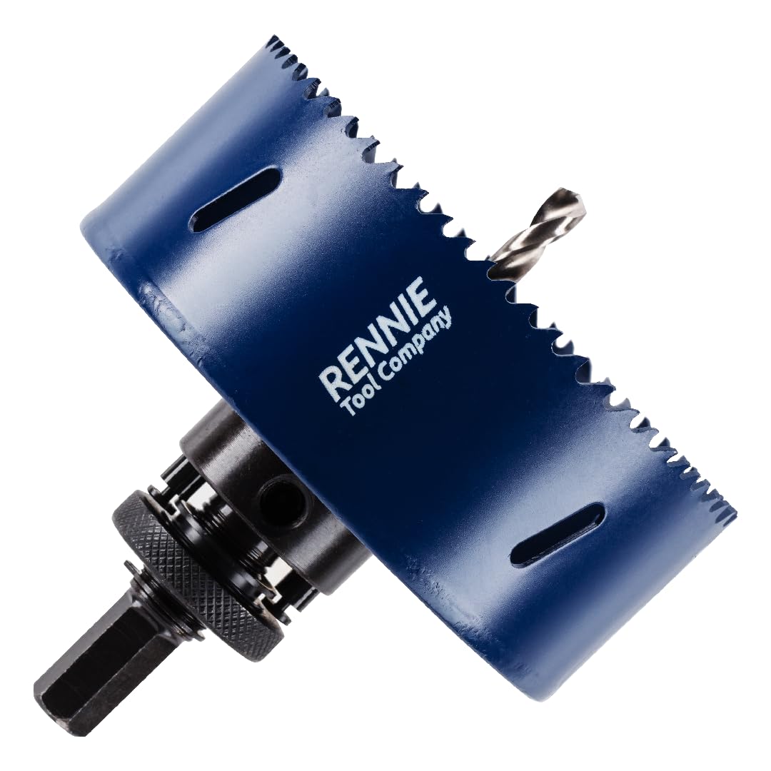 100mm Hole Saw Bi-Metal With Arbor And Pilot Drill For Drilling/Cutting Wood, Plastic, Metal Sheet, Stainless Steel, Pipes, Drywall, Circular Holesaw Set M35 5% Cobalt Bi Metal Hole Cutter