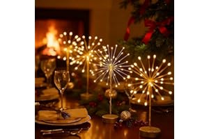GENERIC Nest and Flowers Table Lights, Firework LED Decorative Lamp, Christmas Decoration for Party, Romantic Ambient Lighting for Bedroom Living Room, Indoor Decor Gift for Family & Friends(6PCS,Warm Light)
