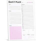 Newkita To Do List Notebook for Work, To Do List Notepad with 50 Sheets, Undated Daily Planner for Priority, Scheduler, Notes, Plan Meals and Water Intake Tracker