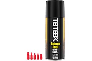 TBTeek Butane Fuel Refill, 180ml High Grade Butane Refill, Butane Fuel Canister for Universal Lighter, Torch Lighter, Kitchen Torch, Butane Torch (1 Can)