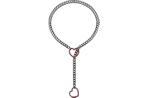 EverGlimp Slip Chain Necklace For Women, Black Heart O-Ring, Cuban Long Necklace Jewelry, Lariat Y-Necklace