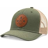 LINDO Trucker Hat [ GO Outdoors Design ] for Men and Women: Mid Profile Cap with Breathable Mesh Back and Adjustable Snap