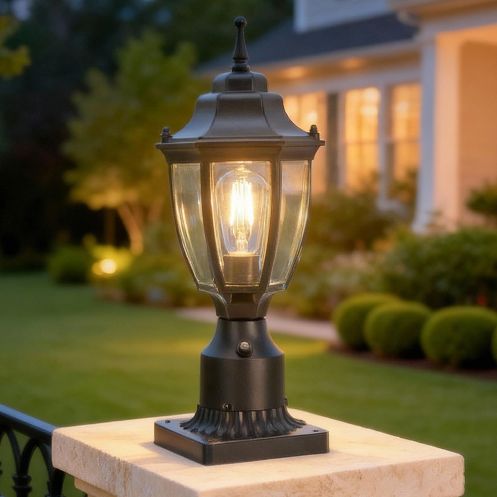 View 1 of ***MISSING PARTS***
Haolaike Dusk to Dawn Outdoor Post Lights Waterproof Aluminum Black Post Lamp Fixture Anti-Rust Posts Outdoor Light Lantern for Yard Patio Garden Pathway