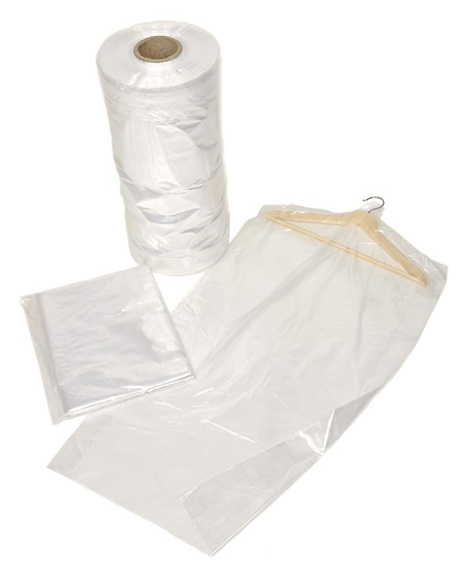 Bag It Plastics Polythene Garment Clothes Covers Dry Cleaner Bags 24" x 38" / 609mm x 965mm