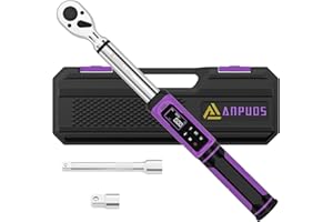 ANPUDS Digital Torque Wrench 3/8 Drive, 1.5-99.56 Ft-lb/2.03-135 Nm, 3/8 Inch Drive Digital Torque Wrench Set with ±1% Accura