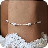Gold Pearl Bracelets for Women Trendy Stainless Steel Non Tarnish Bracelet 18k Gold Plated Dainty Pearl Beaded Bracelets Wedding Bridesmaid Gold Jewelry Gifts Her