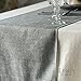Ling's moment Faux Burlap Table Runner Gray Table Runners Imitated Linen 14 x 108 Inch for Wedding Party Table Farmhouse Table Runner