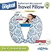 Cloudz Patterned Microbead Airplane Travel Neck Pillow. Customize Your Comfort and Support While Traveling on a Plane, Car, Bus or Train! - Blue Print