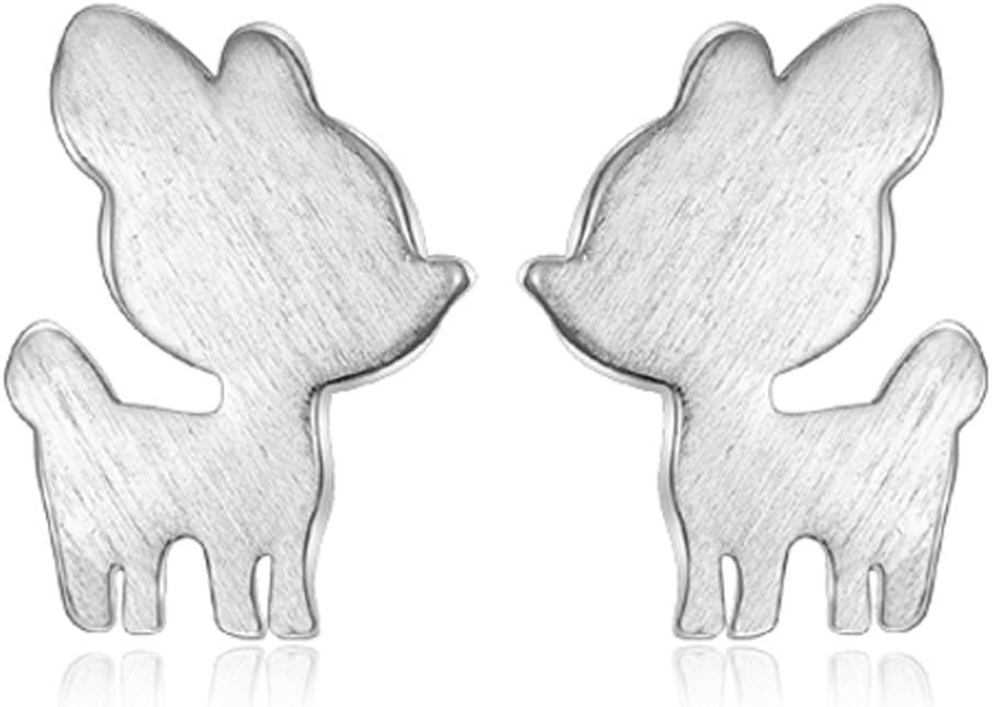 Ashley Jeweller Sterling Silver Bambi Deer Studs Earrings for Little Girls