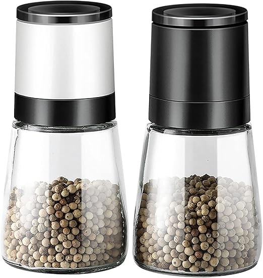 Eervff Black Pepper Grinder Household Manual 2pcs Rose Salt Grinder