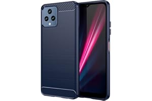 Aikcks for T-Mobile Revvl 6X 5G（2023） Phone case: Shockproof Phone case - Anti Drop Protection Phone case Shock Absorption Flexible TPU Carbon Fiber Protection Phone case - Revvl 6 5G case (Blue)
