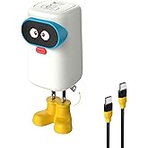 V-checker 65W USB C Charger Block, 3-Port GaN Charger Compact Foldable Fast Charger for MacBook Pro/Air, Pixelbook, iPad Pro, iPhone 16/15/Pro, Galaxy S25/S24, White