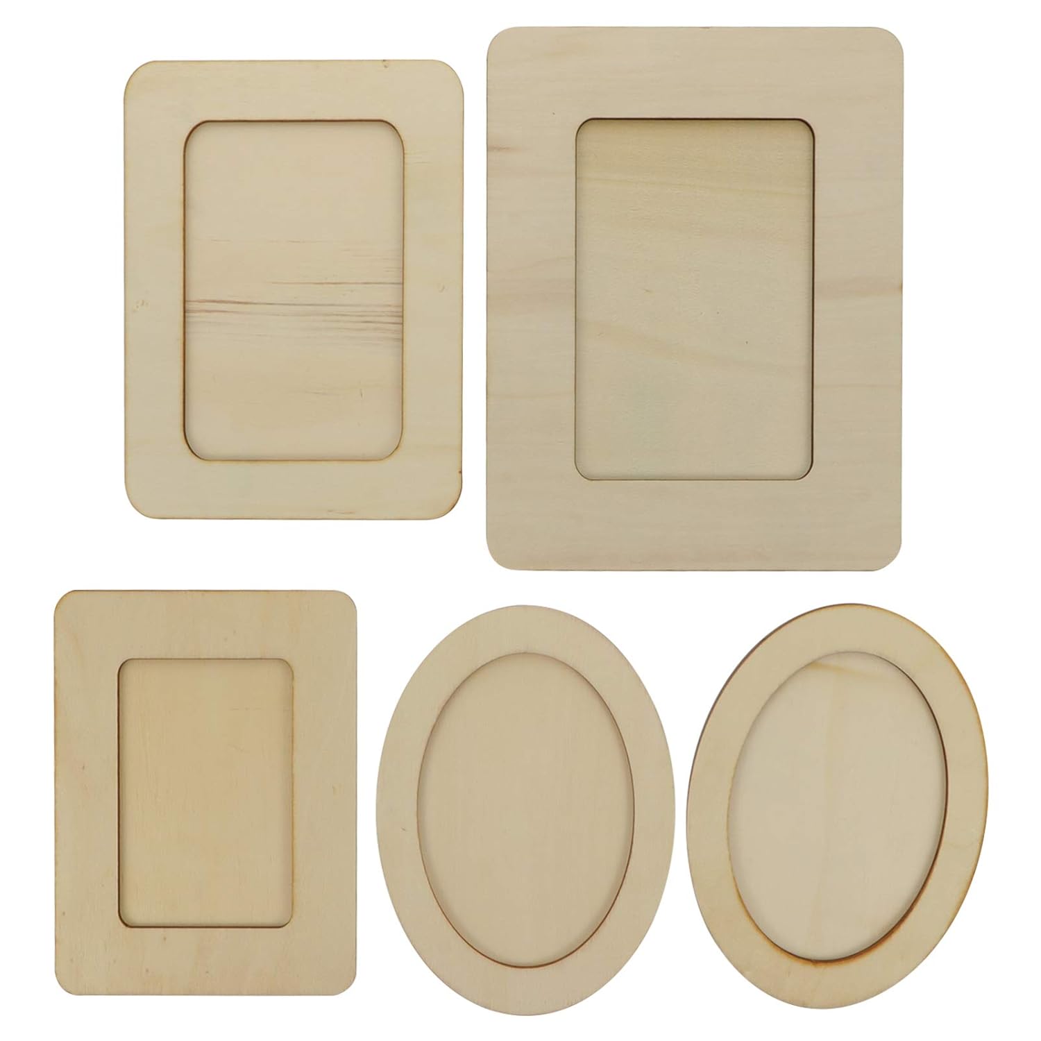 ARTIBETTER 5pcs Wooden Picture Frames Unfinished Wood Photo Frame