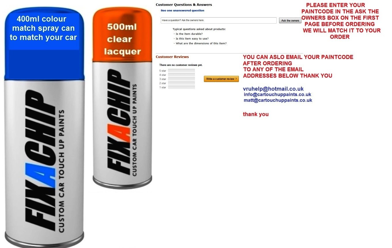 HYUNDAI CAR SPRAY PAINT 400ML COLOUR MATCH AEROSOL & 500ML CLEARCOAT