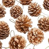 Yarssir 27-Pieces Gold Tipped Real Natural Dried Pine Cones Hand Painted Premium Quality, 1.5-1.9 inch,Christmas Decorations, Centerpieces, Bowl Filler,Displays Crafting Holiday Decor