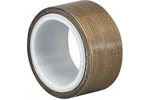TapeCase 134-3 PTFE Tan Abrasion Resistant Fiberglass Tape, Silicone Adhesive, Industrial Grade - 0.25" Width, 5YD Length (1 Roll), Beige (1/4-5-134-3)