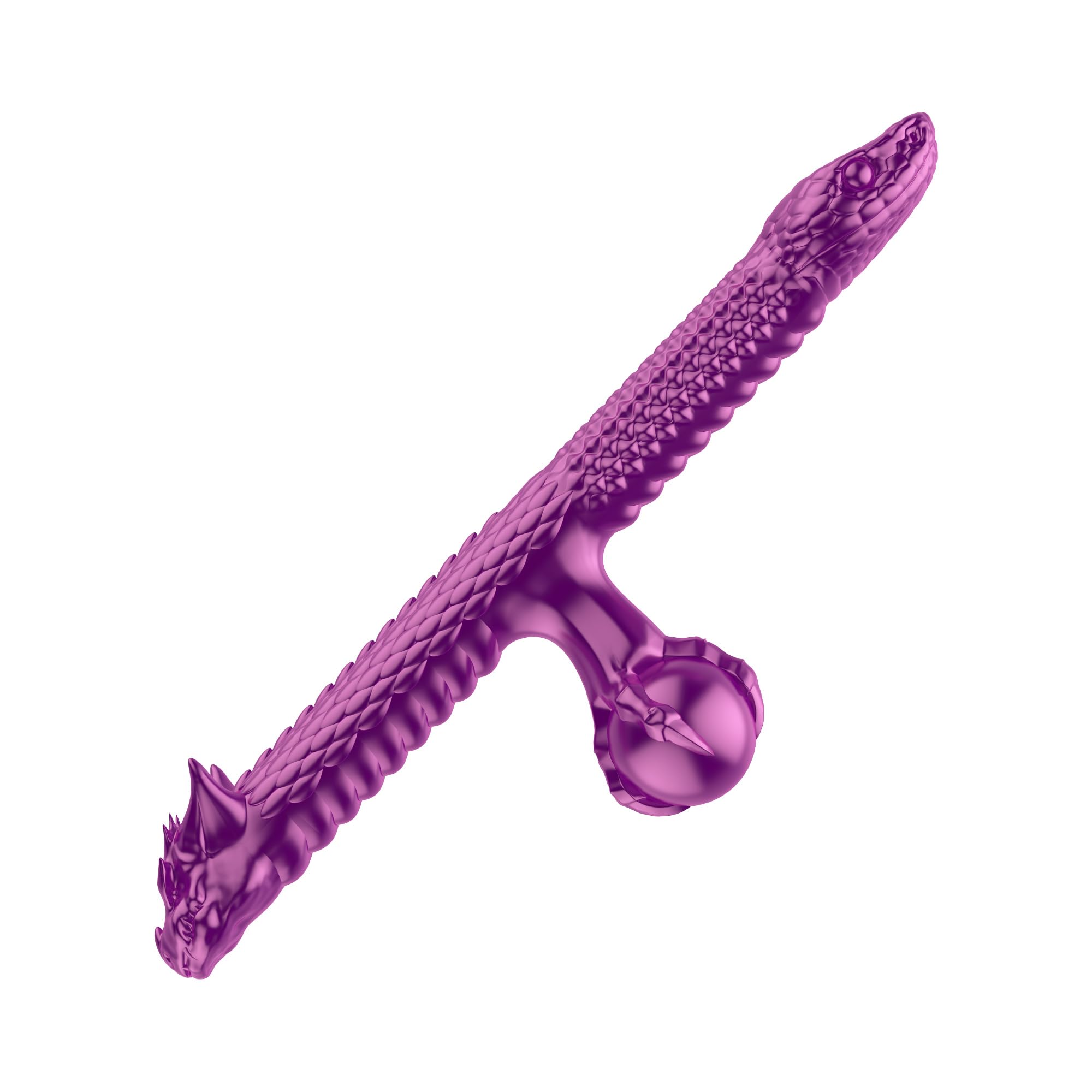 Photo 1 of 15 Inch Double Dildo Realistic Dragon Double Ended Dildo Soft and Flexible with Dragon Scales Adult Sex Toys for Women/Men/Lesbian Purple