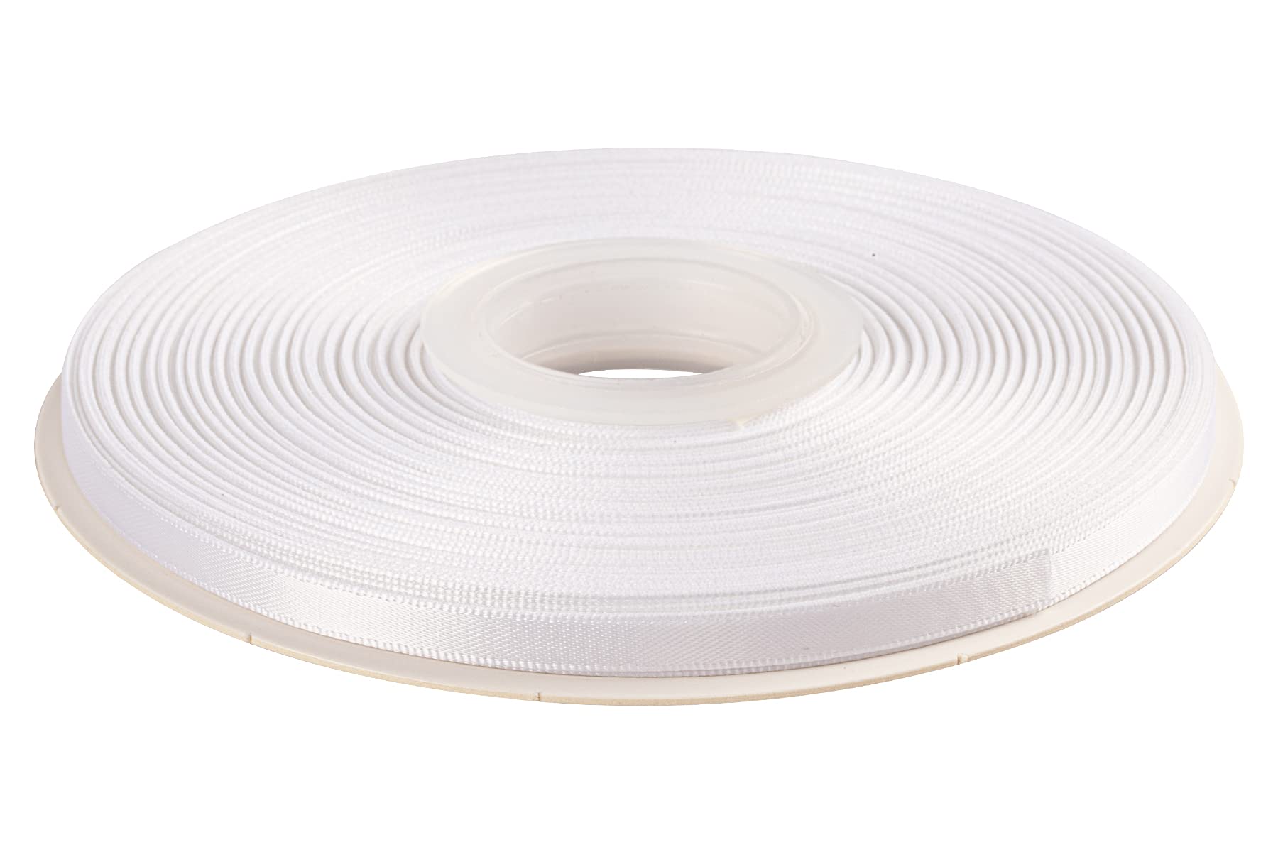 AVANAVA 6mm Wide Double Face Satin Ribbon - 45 Meters (029-White)
