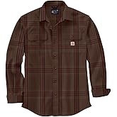 Carhartt Men's 105947 Loose Fit Heavyweight Flannel Long-Sleeve Plaid Shirt
