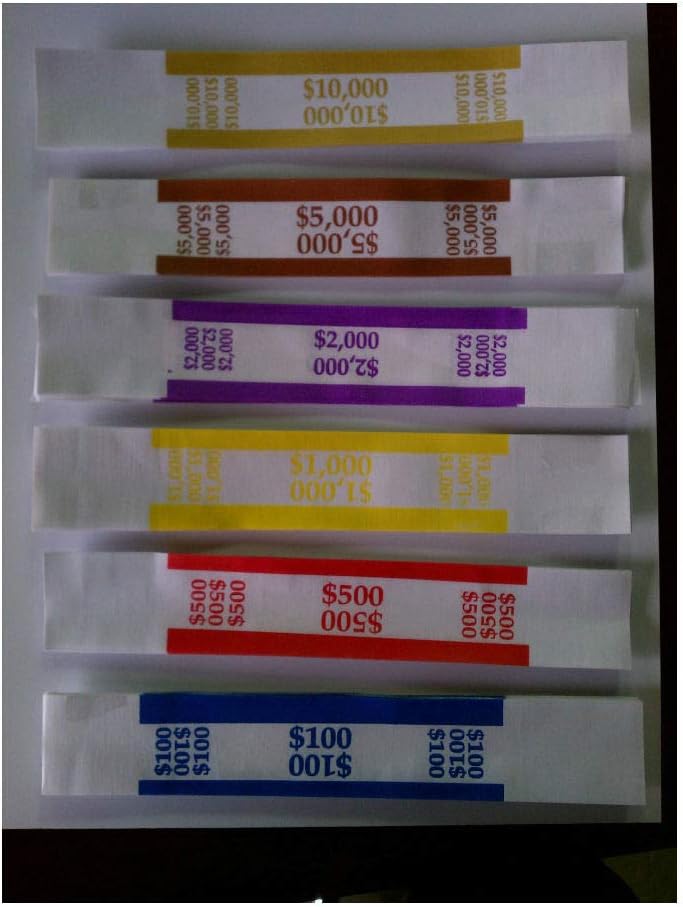 100 Money Straps Strap Combination Currency Bands Office Supplies Money