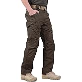 Hiwise Men's Ripstop Tactical Pants Water Resistant Stretch Cargo Pants Lightweight EDC Hiking Work Pants