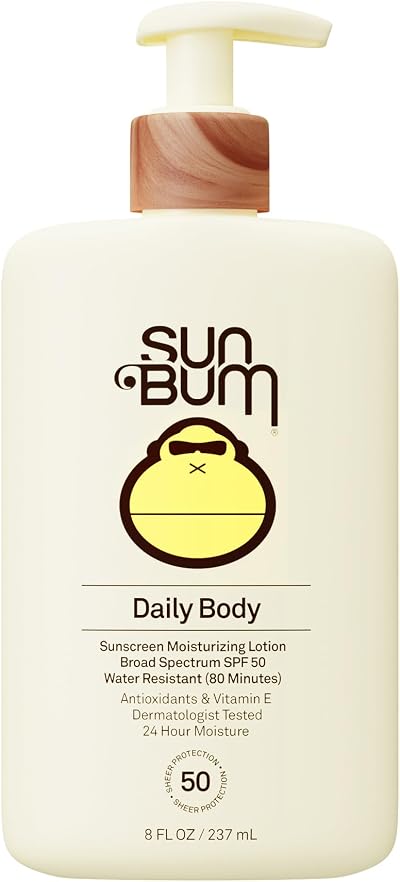 SUN BUM Daily SPF 50 Sunscreen Body Lotion Oxybenzone Octinoxate Free 8 fl oz