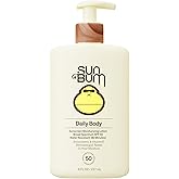 Sun Bum Daily SPF 50 Sunscreen Body Lotion - Broad Spectrum Moisturizing Sunscreen with Vitamin E - Vegan and Hawaii 104 Act Compliant (Without Octinoxate & Oxybenzone) - Dermatologist Tested - 8 oz