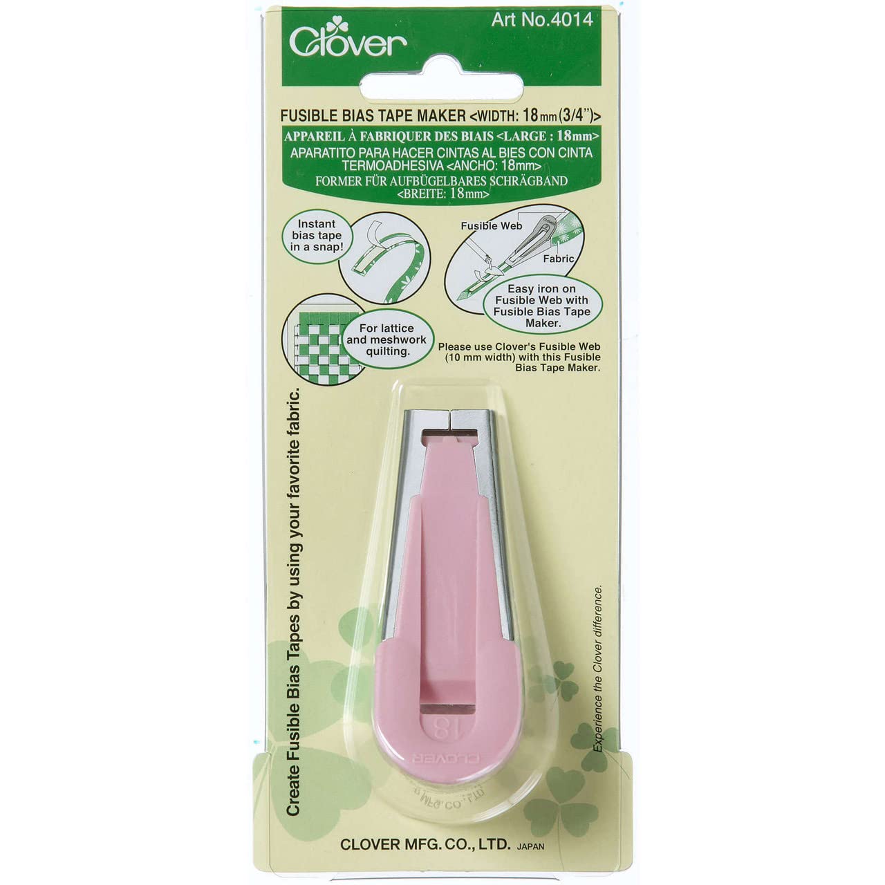 Clover Fusible Bias Tape Maker 18mm, 18