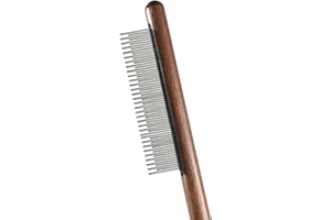 AHERO Pet Grooming Comb for Cats and Short-hair Dogs,Log Handle Cat Comb For Removing Matted Fur,Prevent Knots and Tangles