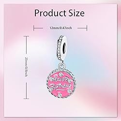 Alstade Happy Birthday Cake Charm 925 Sterling
