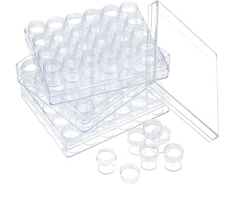 Amazon Beadthoven 3セット 30個セット 15 4mlプラスチックビーズ収納ケース 小分け丸ケース 透明 ビーズ収納ボックス アクセサリーケース 蓋つき ビーズ 小物 クリーム 保存容器 化粧品用小分け容器 ネイルケース コレクション ボックス 出張 旅行用 業務用 家庭用