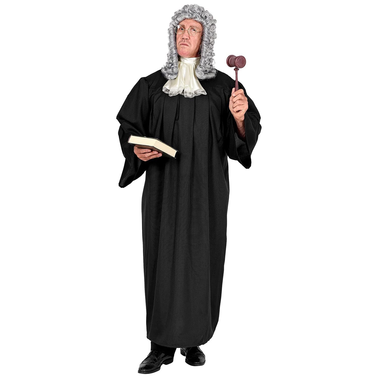 W WIDMANN MILANO Party Fashion 10664 Judge Widmann 10664 Costume Judge, Toga and Jabot, Vocation, Theme Party, Carnival, Men, Plain, Multicoloured, XL/XXL