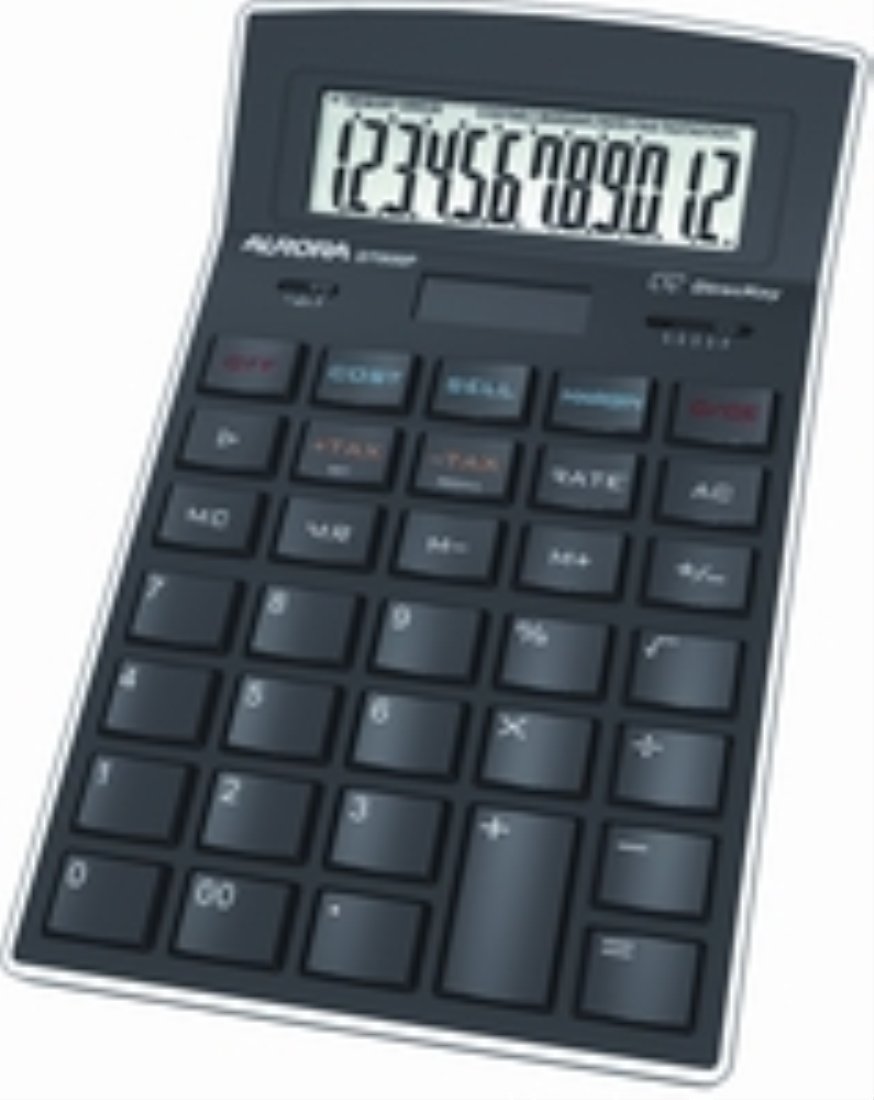 Aurora Dt930p 12-Digit Desktop Calculator - Black